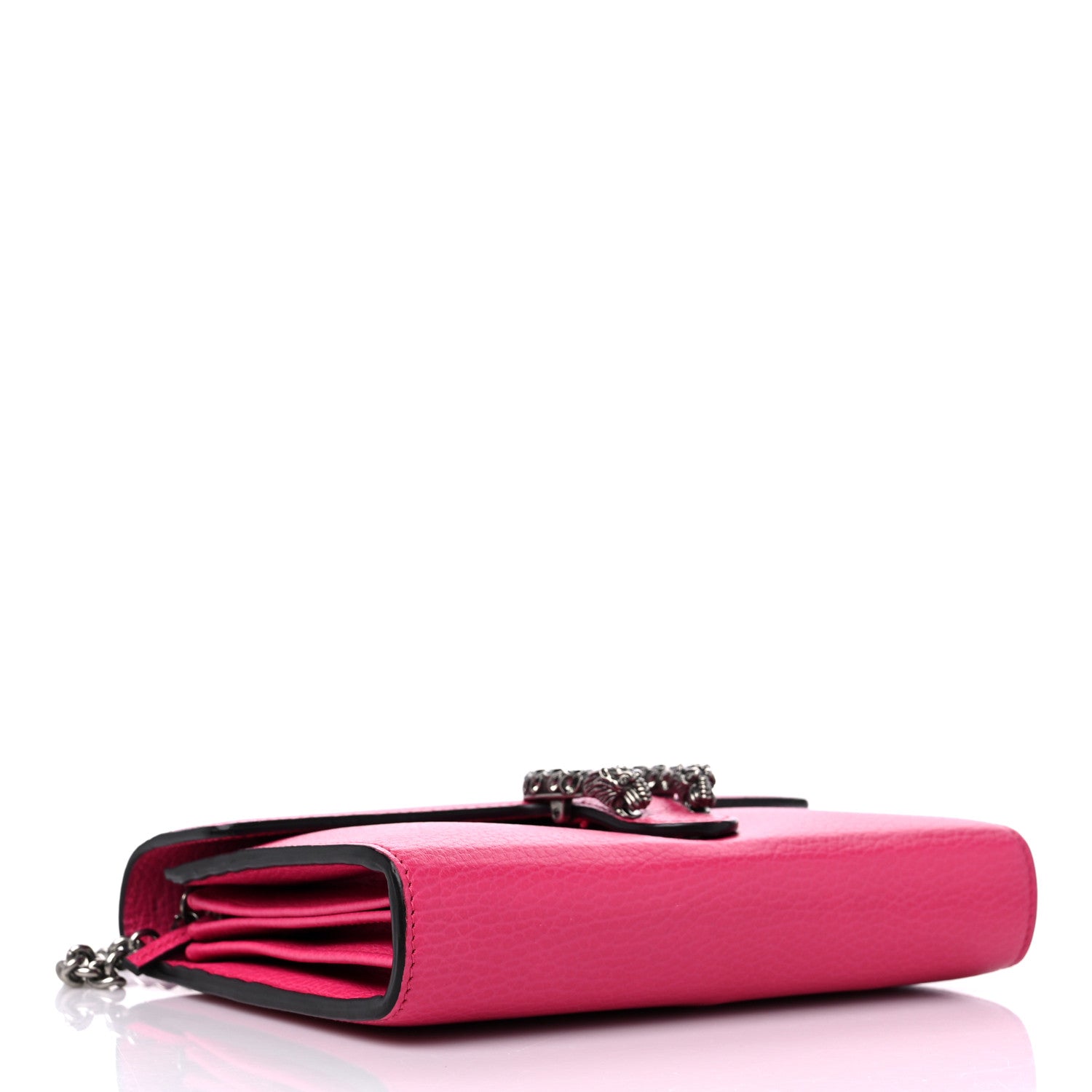 Gucci Dollar Calfskin Crystal Mini Dionysus Chain Wallet Box Pink 4 of 10