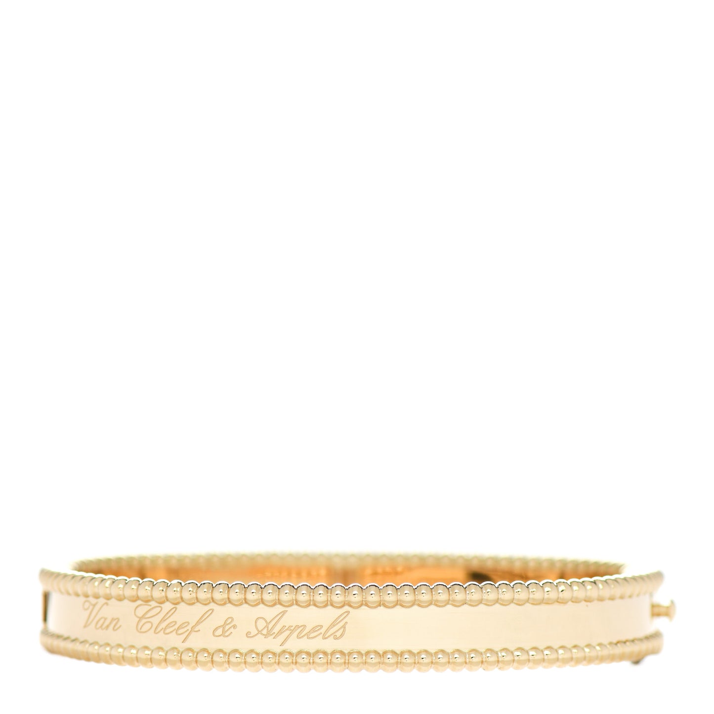 18K Yellow Gold Perlee Signature Bangle Bracelet S