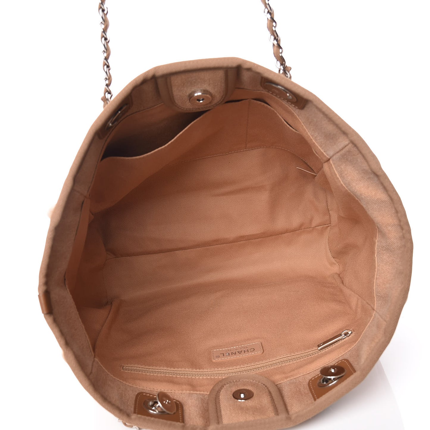 Canvas Sequin Small Deauville Tote Ecru