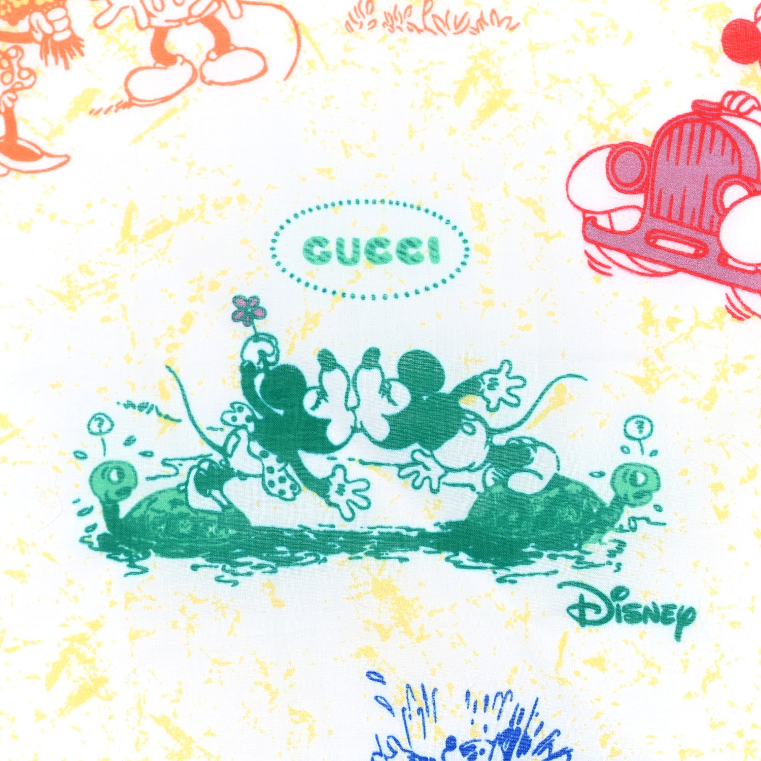 Gucci X DISNEY Cotton Mickey Minnie Mouse Scarf Multicolor 2 of 3