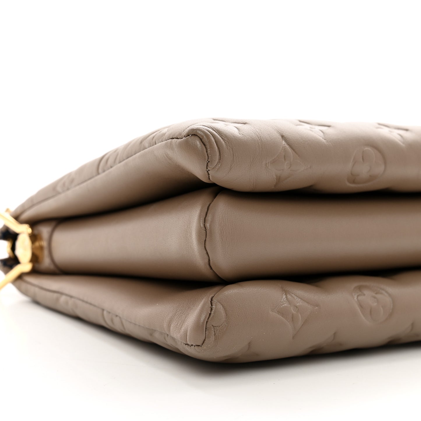 Lambskin Embossed Monogram Coussin PM Taupe