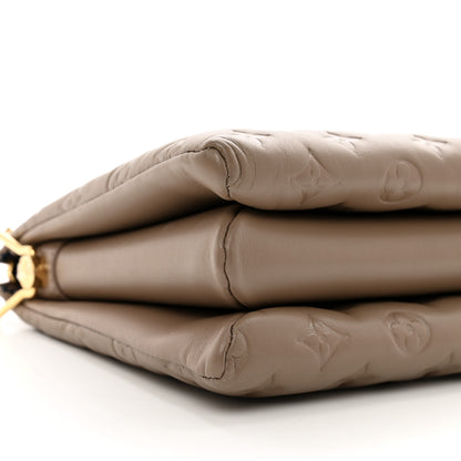 Louis Vuitton Lambskin Embossed Monogram Coussin PM Taupe 8 of 9