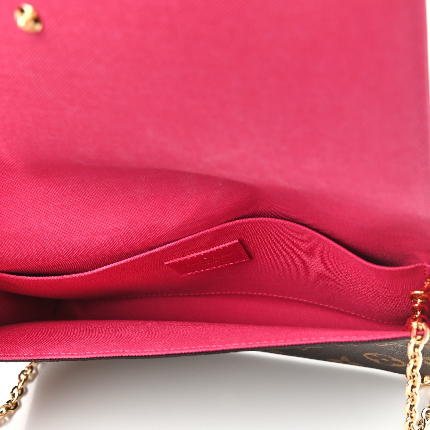 Monogram 2021 Christmas Animation Hollywood Pochette Felicie Chain Wallet Fuchsia