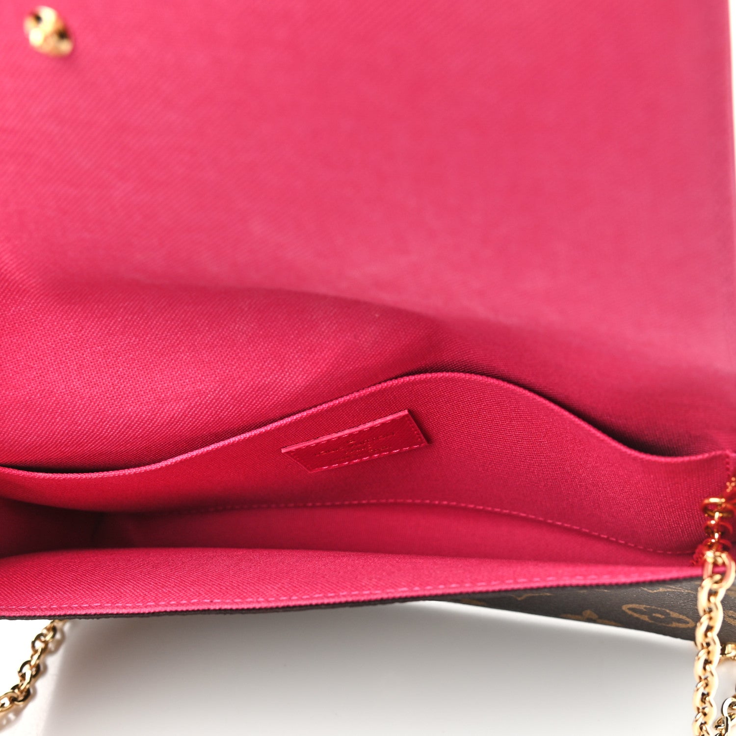 Louis Vuitton Monogram 2021 Christmas Animation Hollywood Pochette Felicie Chain Wallet Fuchsia 6 of 10