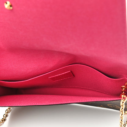 Louis Vuitton Monogram 2021 Christmas Animation Hollywood Pochette Felicie Chain Wallet Fuchsia 6 of 10