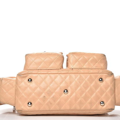 Chanel Calfskin Quilted Large Cambon Multipocket Reporter Beige Black 8 of 21