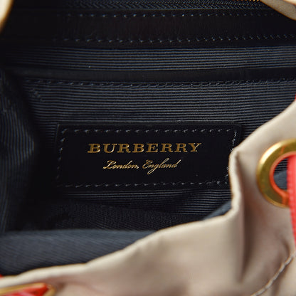 Burberry Nylon Print Medium Rucksack Backpack Beige 6 of 9