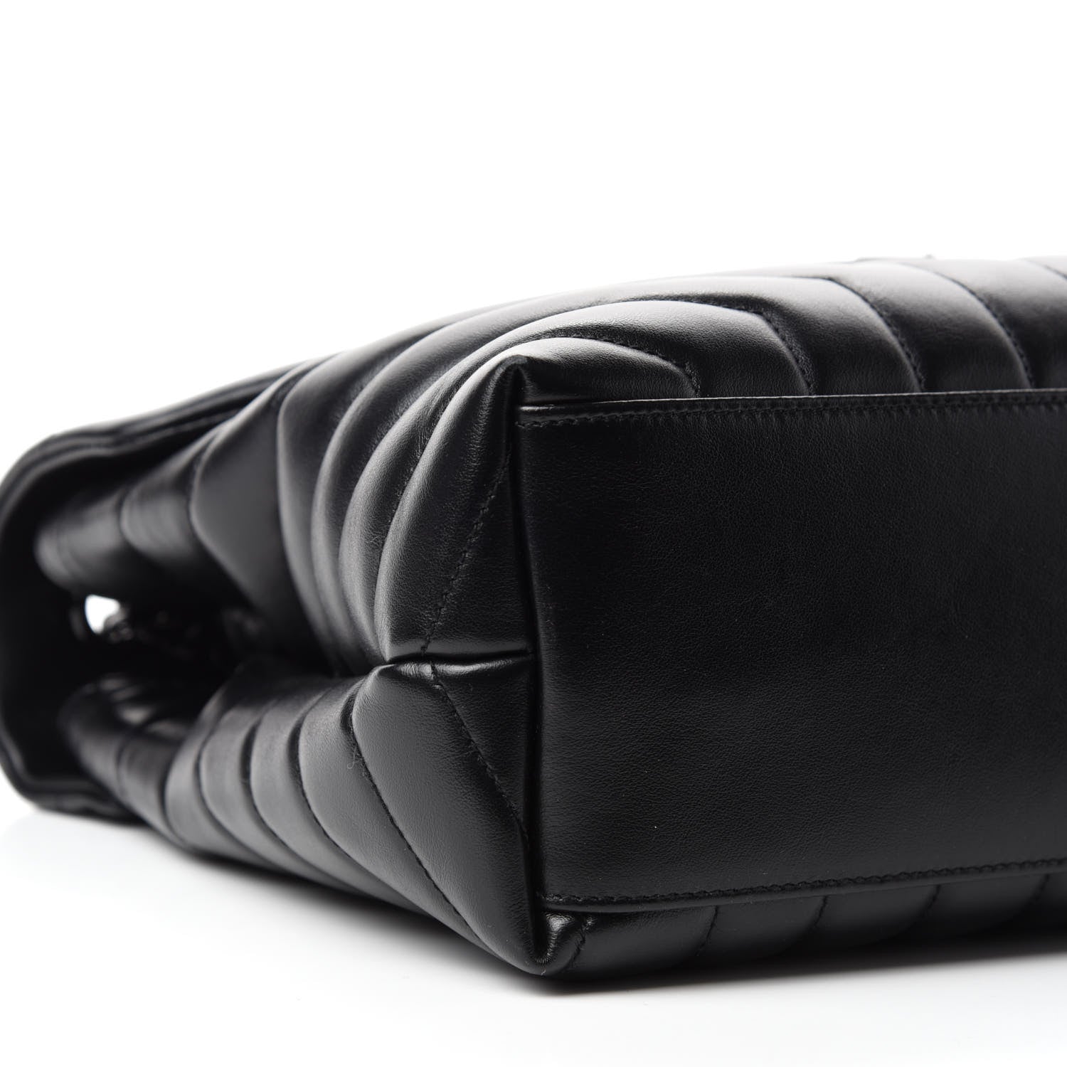 Saint Laurent Calfskin Y Quilted Monogram Medium Loulou Chain Satchel Black 6 of 11
