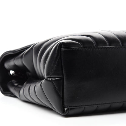 Saint Laurent Calfskin Y Quilted Monogram Medium Loulou Chain Satchel Black 6 of 11