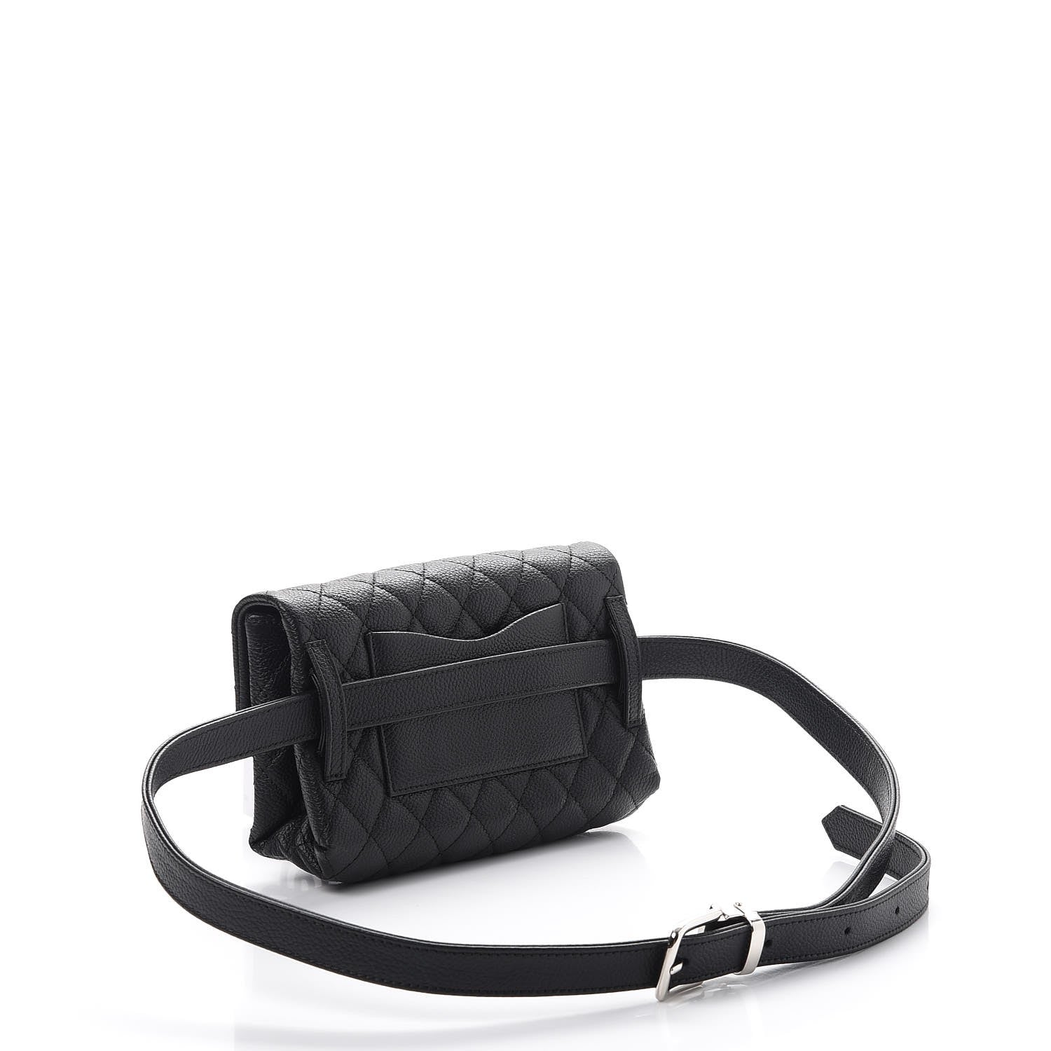 Chanel Grained Calfskin Quilted 2.55 Reissue Flap Belt Bag Clutch Black 4 of 7