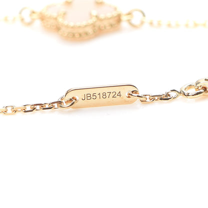Van Cleef & Arpels 18K Yellow Gold Mother of Pearl Sweet Alhambra Bracelet 5 of 8