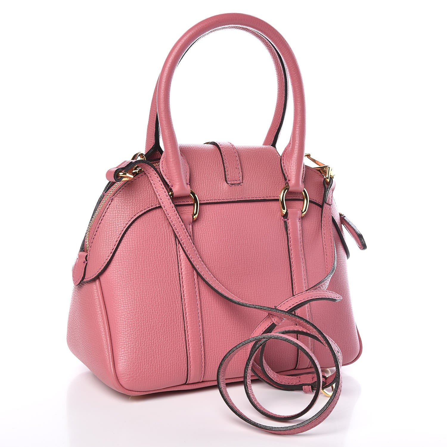 Burberry Derby Calfskin Small Milverton Satchel Mauve Pink 3 of 8