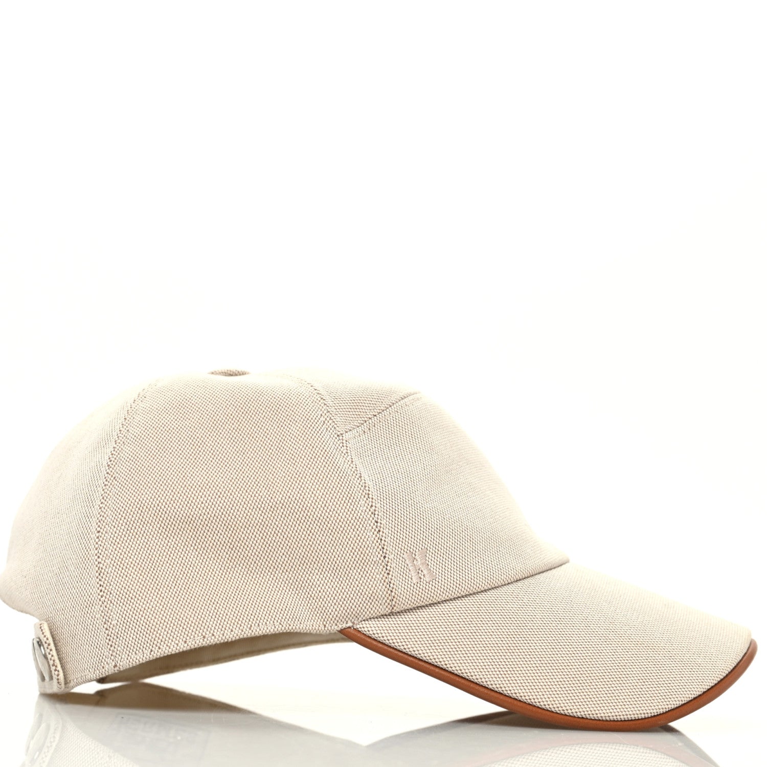 Hermes Toile Lambskin Cap 58 Natural 3 of 8