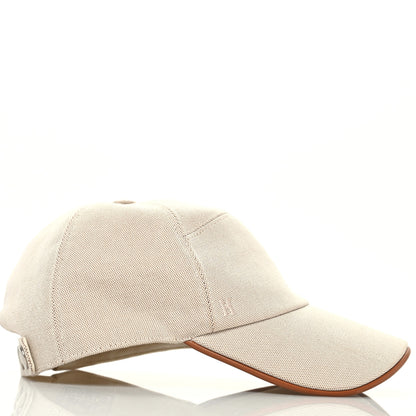 Hermes Toile Lambskin Cap 58 Natural 3 of 8