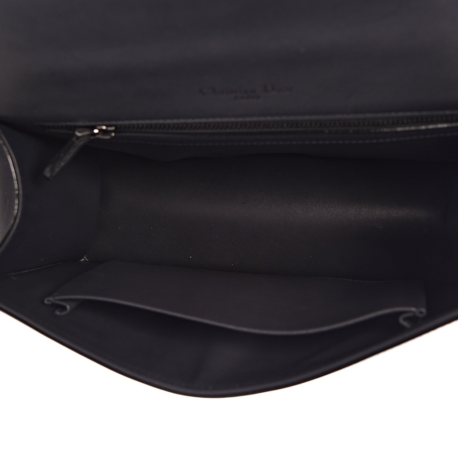 Christian Dior Metallic Patent Micro-Cannage Medium Diorama Flap Bag Graphite 5 of 13