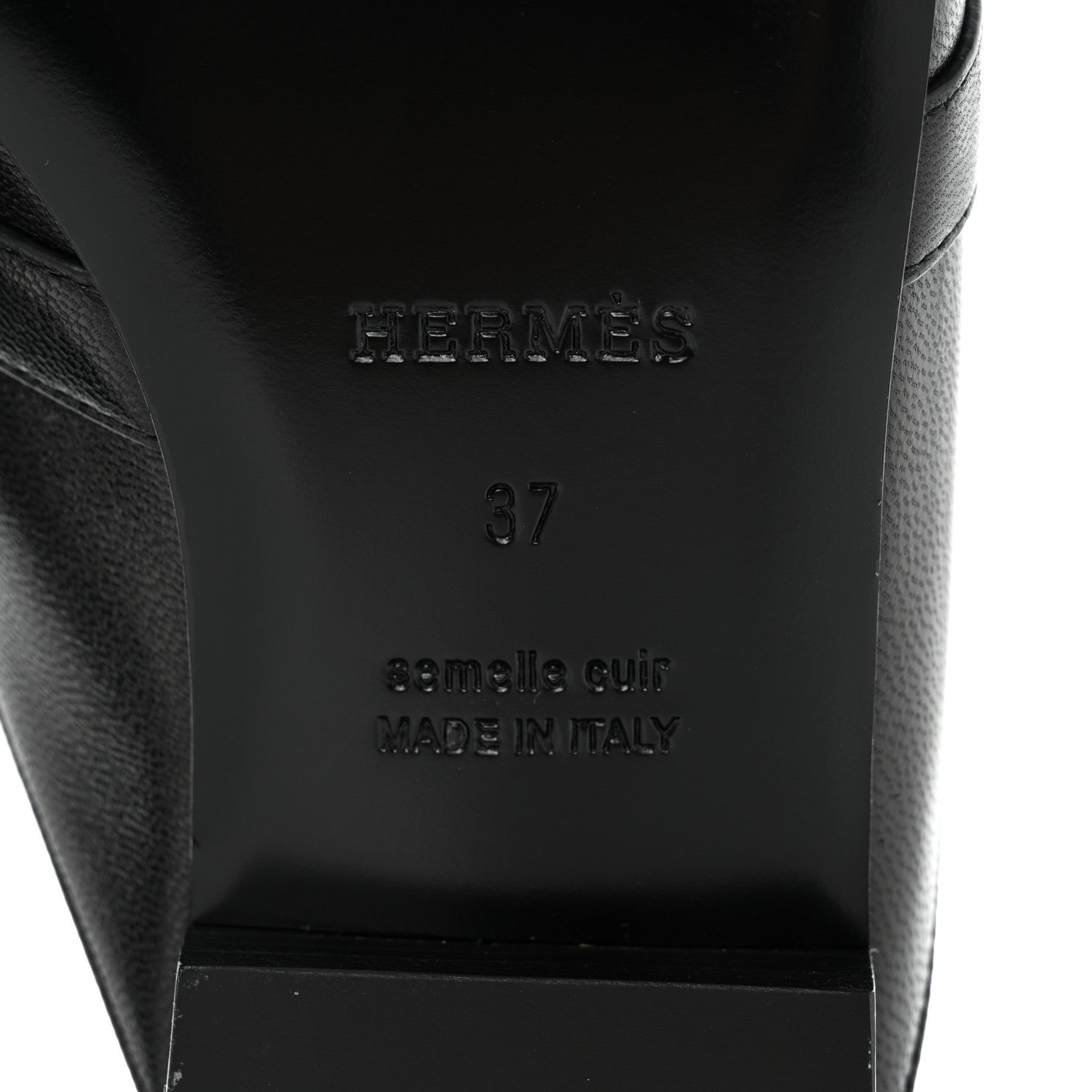 Hermes Goatskin Oz Mules 37 Black 8 of 9