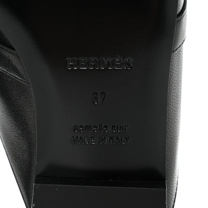 Hermes Goatskin Oz Mules 37 Black 8 of 9