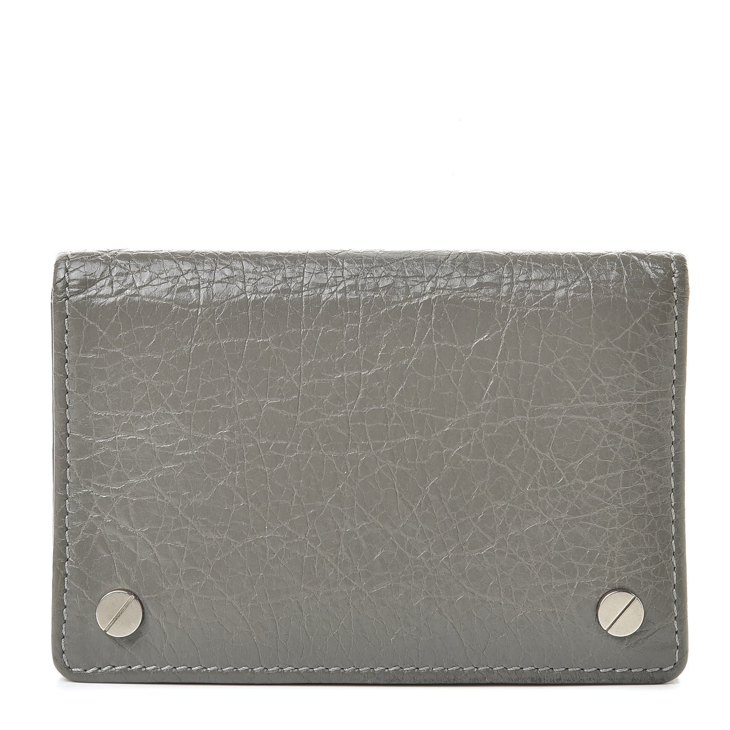 Agneau Arena Nappa Glover Flap Card Case Gris Fumee