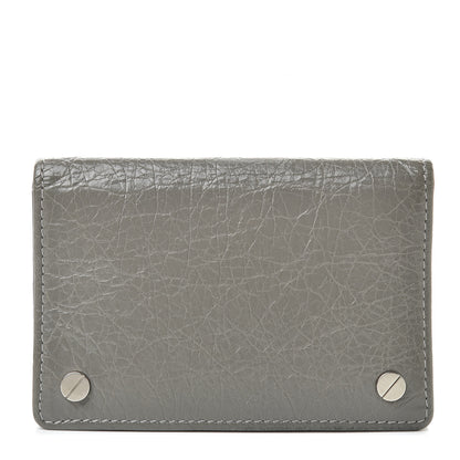 Balenciaga Agneau Arena Nappa Glover Flap Card Case Gris Fumee 1 of 10
