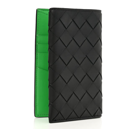 Bottega Veneta Calfskin Intrecciato Passport Case Black Grass 3 of 6