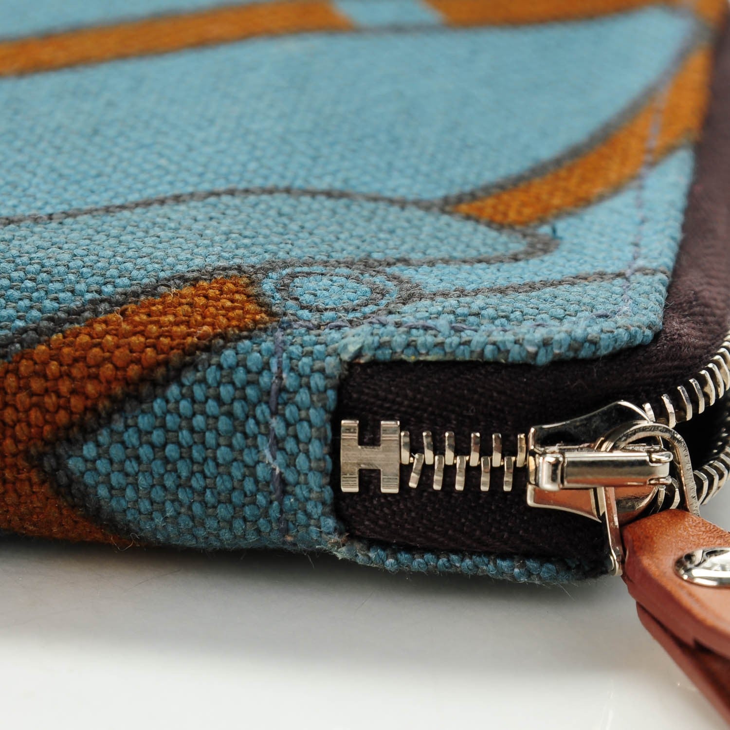 Hermes Toile Steeple PM Wallet 6 of 9