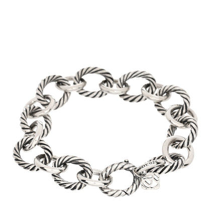 David Yurman Sterling Silver 12mm Large Oval Link Bracelet 2 of 3
