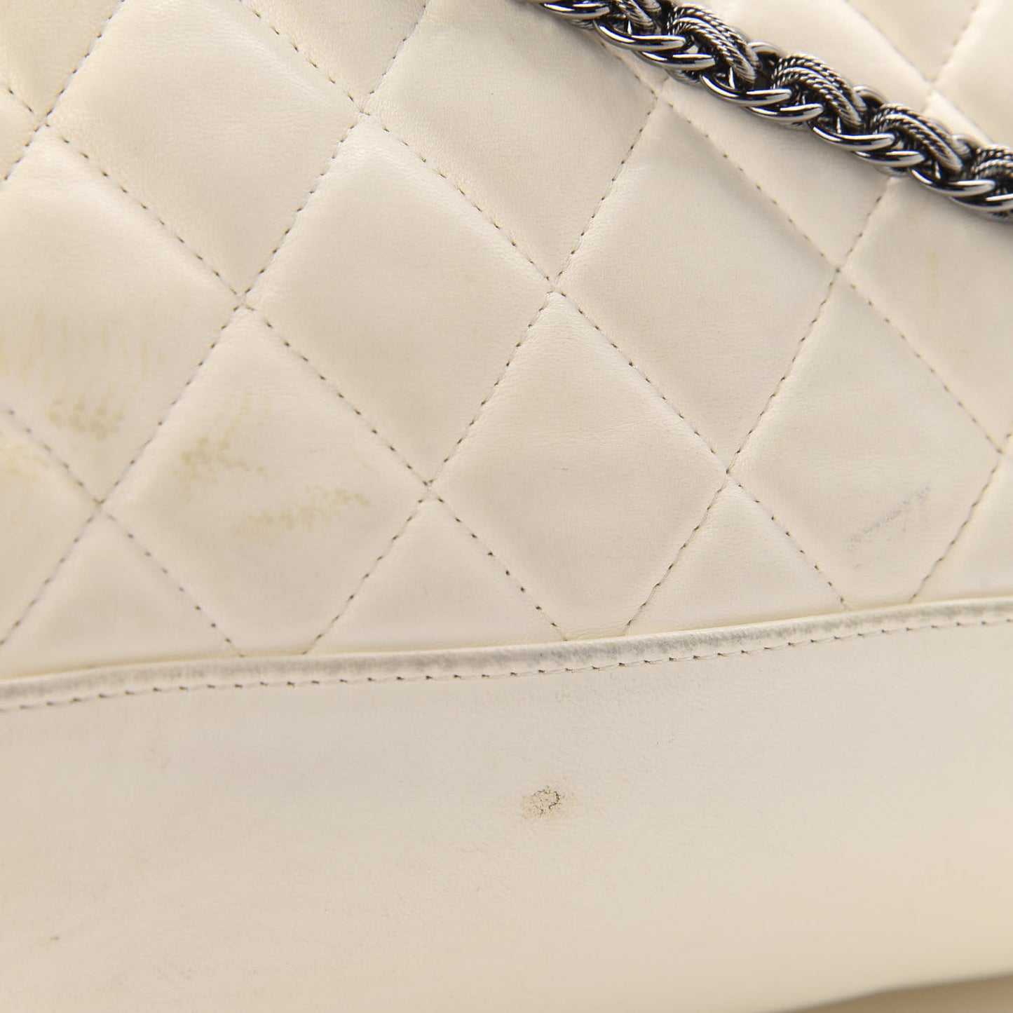 Lambskin Quilted Large Paris Moscou Red Square Bag Beige