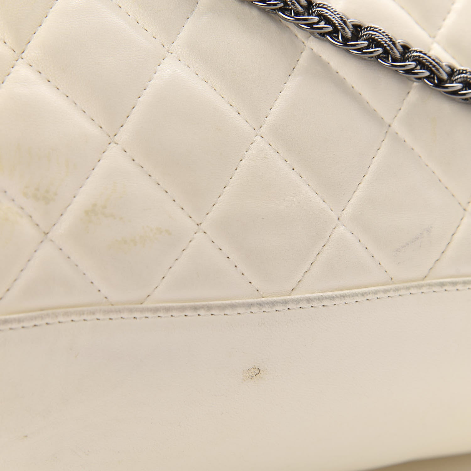 Chanel Lambskin Quilted Large Paris Moscou Red Square Bag Beige 17 of 18