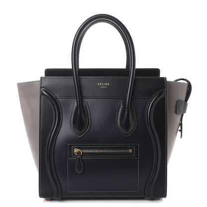 Celine Glazed Calfskin Micro Tri-Color Luggage Dark Blue 1 of 8