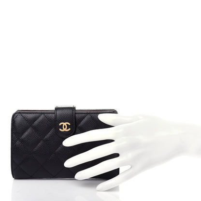 Chanel Caviar Quilted Zipped Pocket Wallet Black 2 of 9
