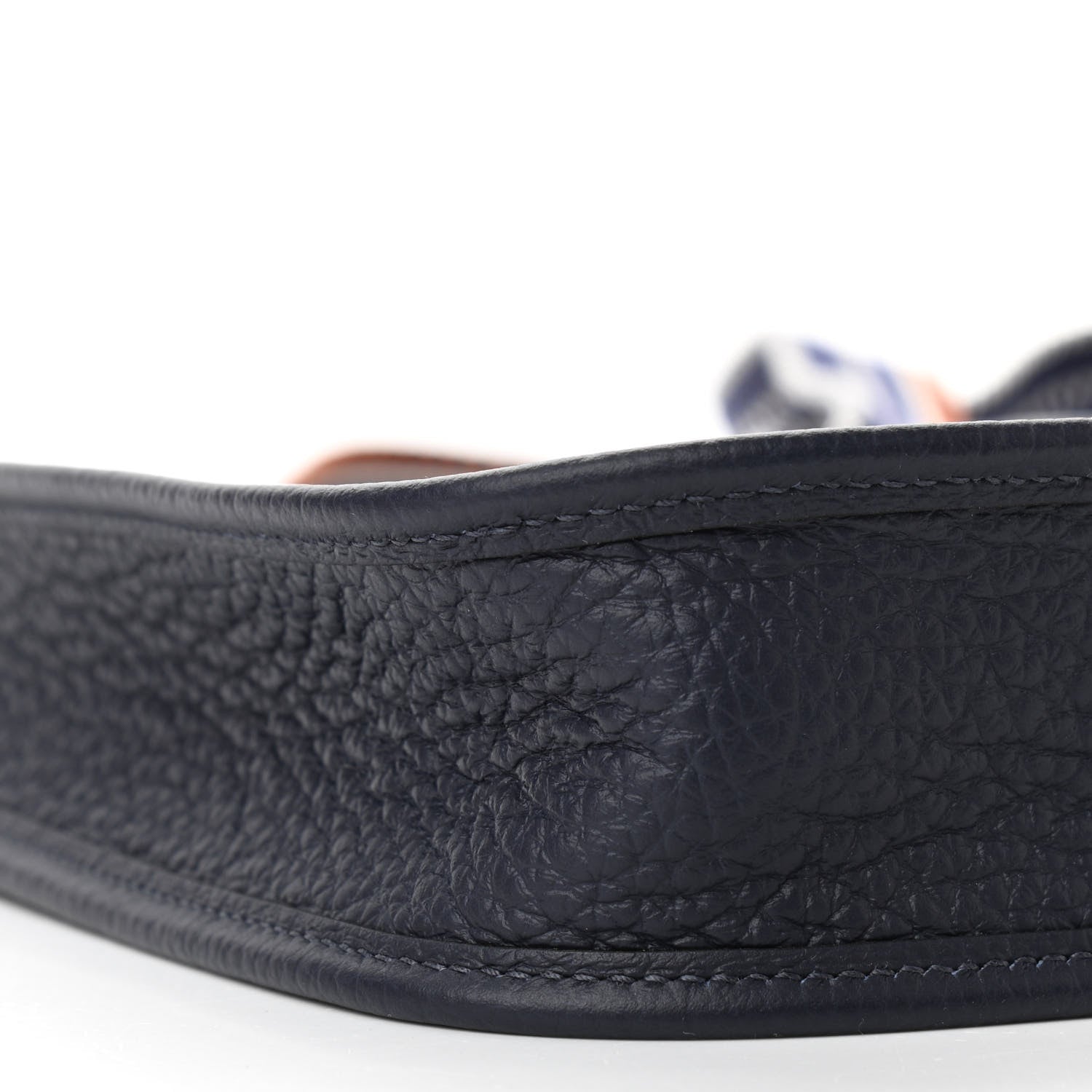 Hermes Taurillon Clemence Amazone Sangle Cavale Evelyne TPM Bleu Nuit Bleu Encre Cuivre 9 of 11