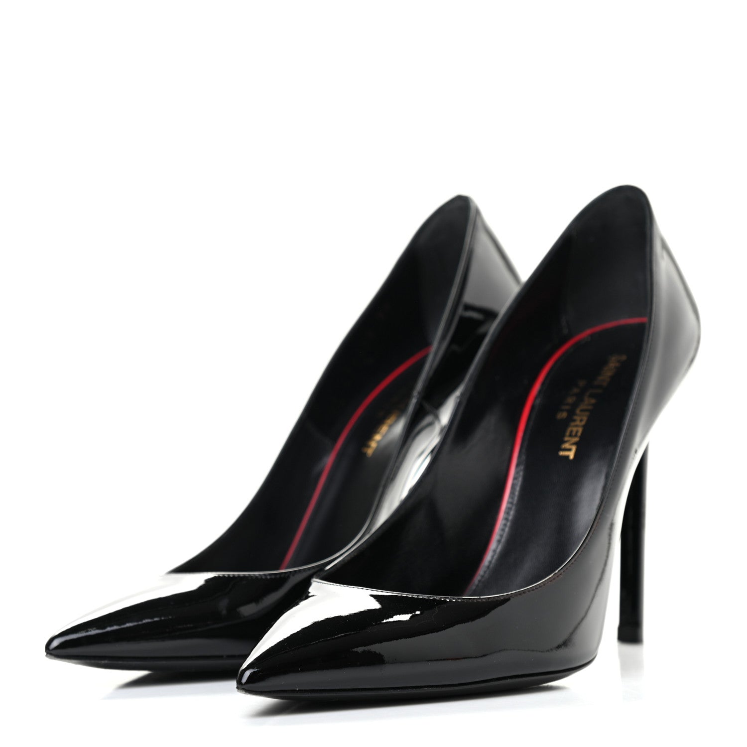Saint Laurent Patent Calfskin Zoe 105 Pumps 37 Black 3 of 10