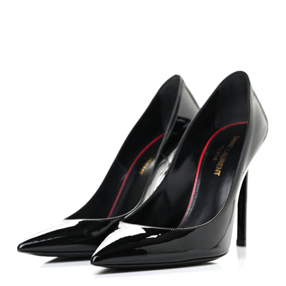 Saint Laurent Patent Calfskin Zoe 105 Pumps 37 Black 3 of 10