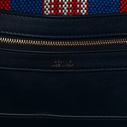 Celine Textile Striped Small Horizontal Cabas Phantom Navy Blue 5 of 11