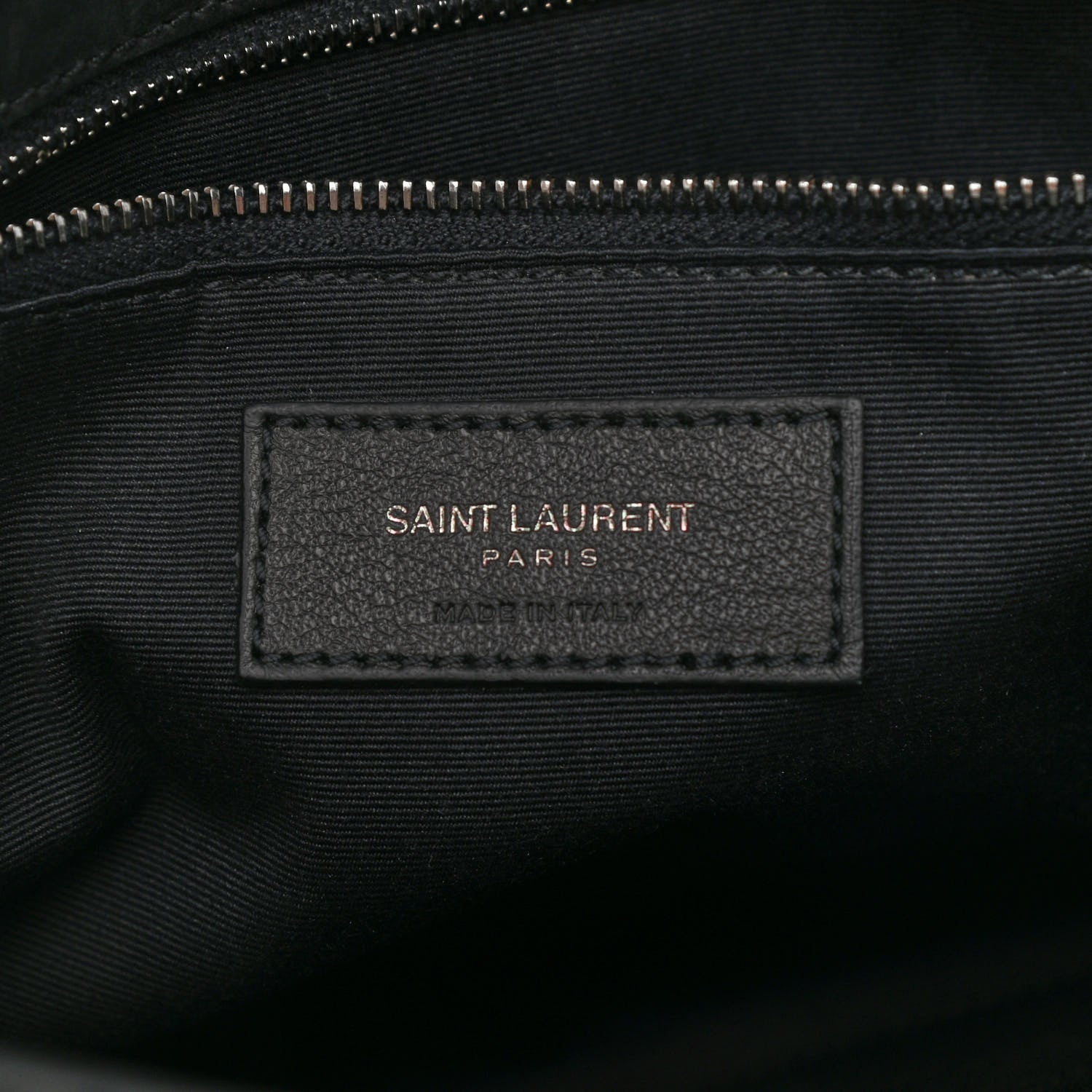 Saint Laurent Nubuck Crocodile Embossed Monogram Medium Niki Chain Satchel Black 6 of 9