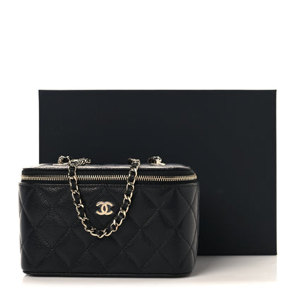 Chanel Caviar Quilted Small Vanity Case With Chain Black 12 of 12