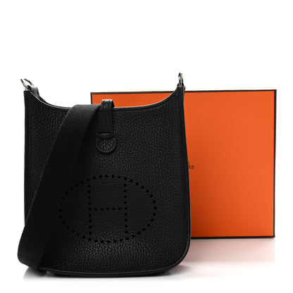 Hermes Taurillon Clemence Evelyne TPM Black 11 of 11