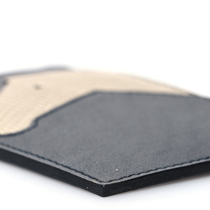 Hermes Polished Lizard Evercolor Sombrero II Les Petits Chevaux Card Holder Black Ficelle 9 of 10