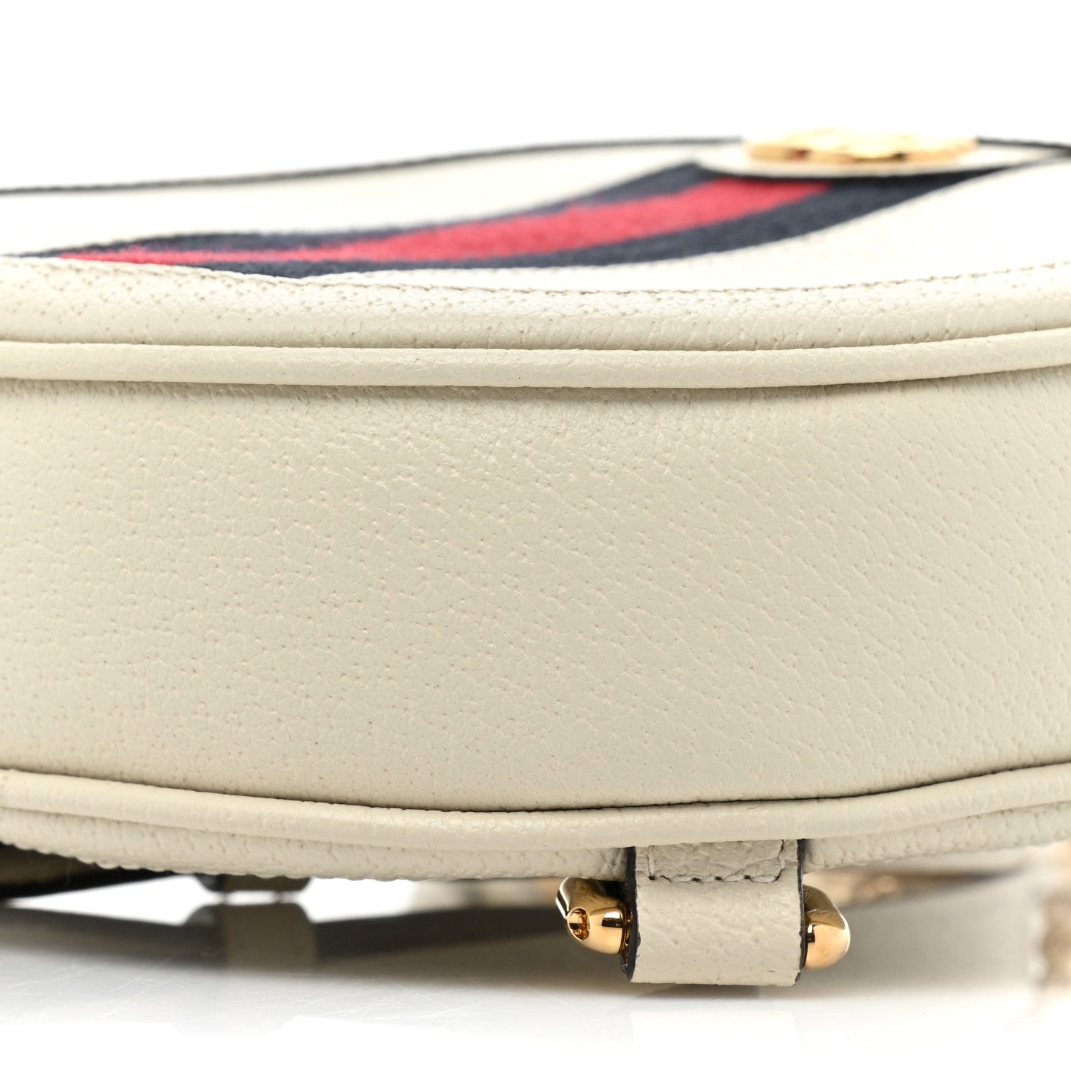 Gucci Textured Calfskin Web Mini Ophidia Round Backpack Mystic White 7 of 8