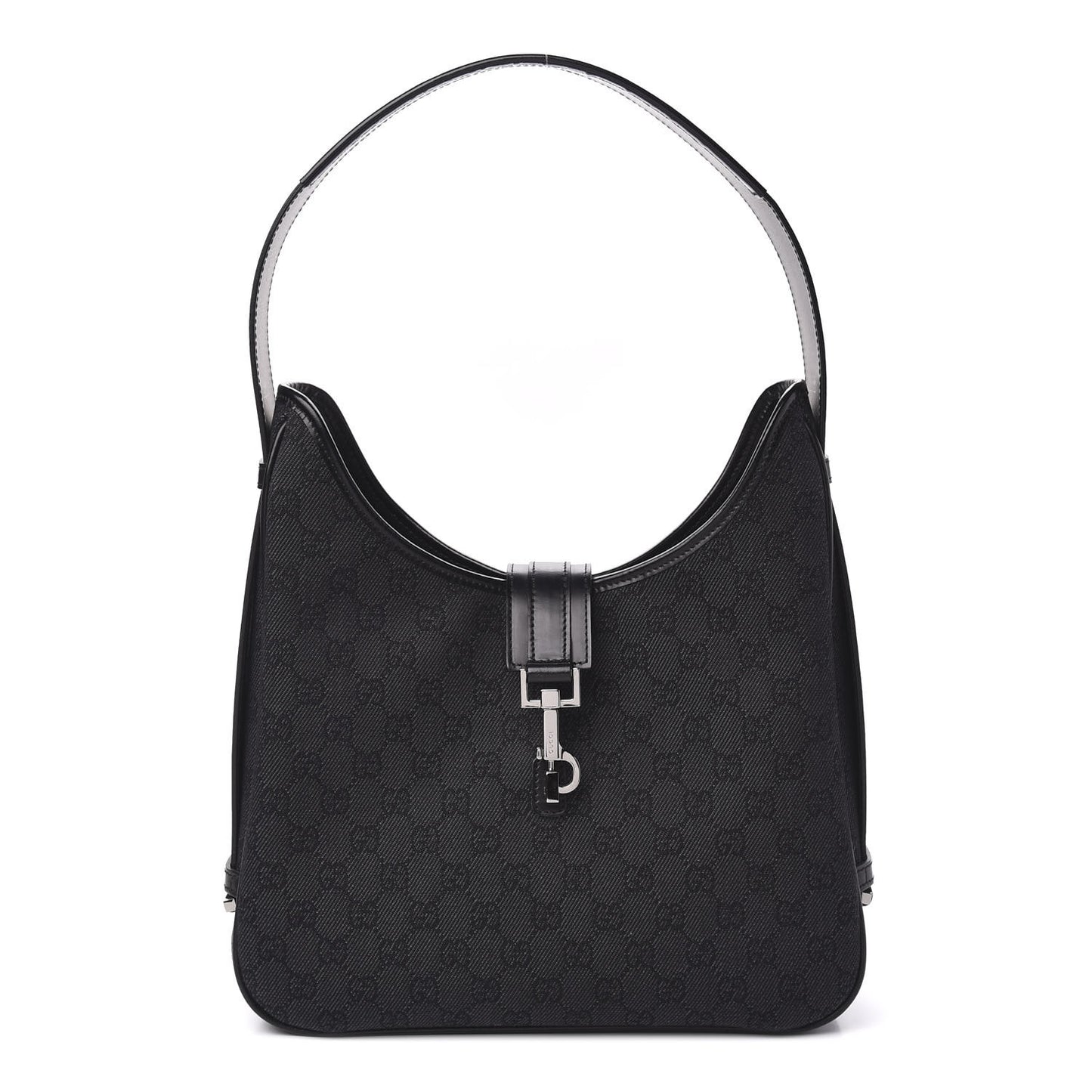 Denim Monogram Jackie O Hobo Black