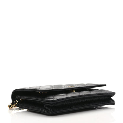 Chanel Caviar Quilted Wallet On Chain WOC Black 4 of 9