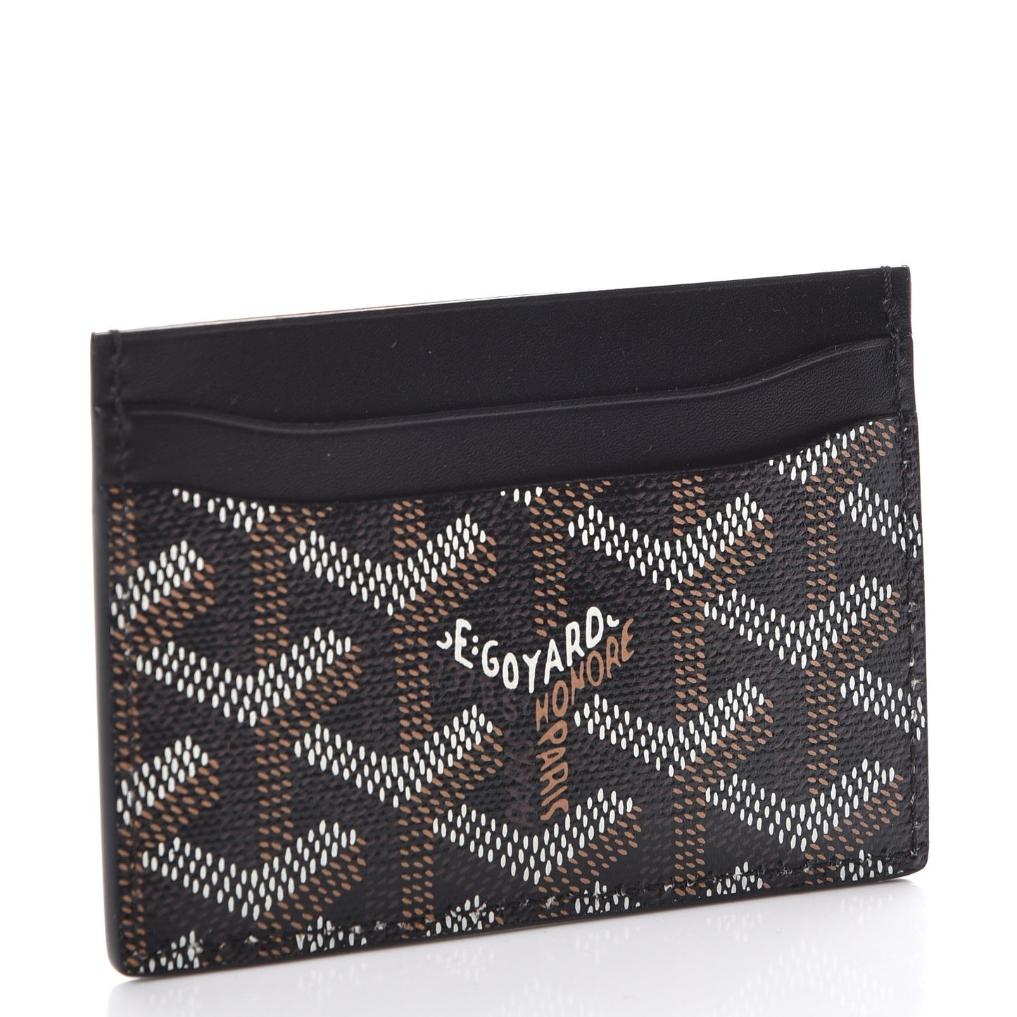 Goyardine Saint Sulpice Card Holder Black