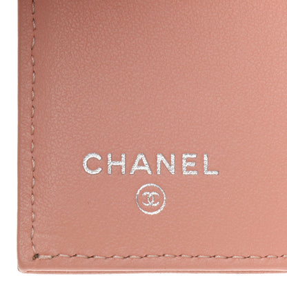Chanel Goatskin Camellia Embossed 4 Key Holder Pink 6 of 8