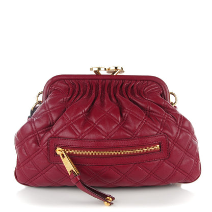 Marc Jacobs Lambskin Quilted Little Stam Bordeaux 1 of 8