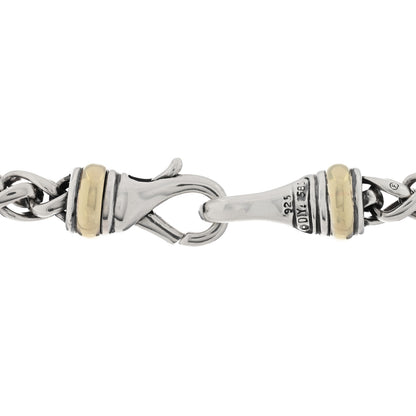 David Yurman Sterling Silver 14K Yellow Gold Citrine Albion Pendant Wheat Chain Necklace 4 of 4