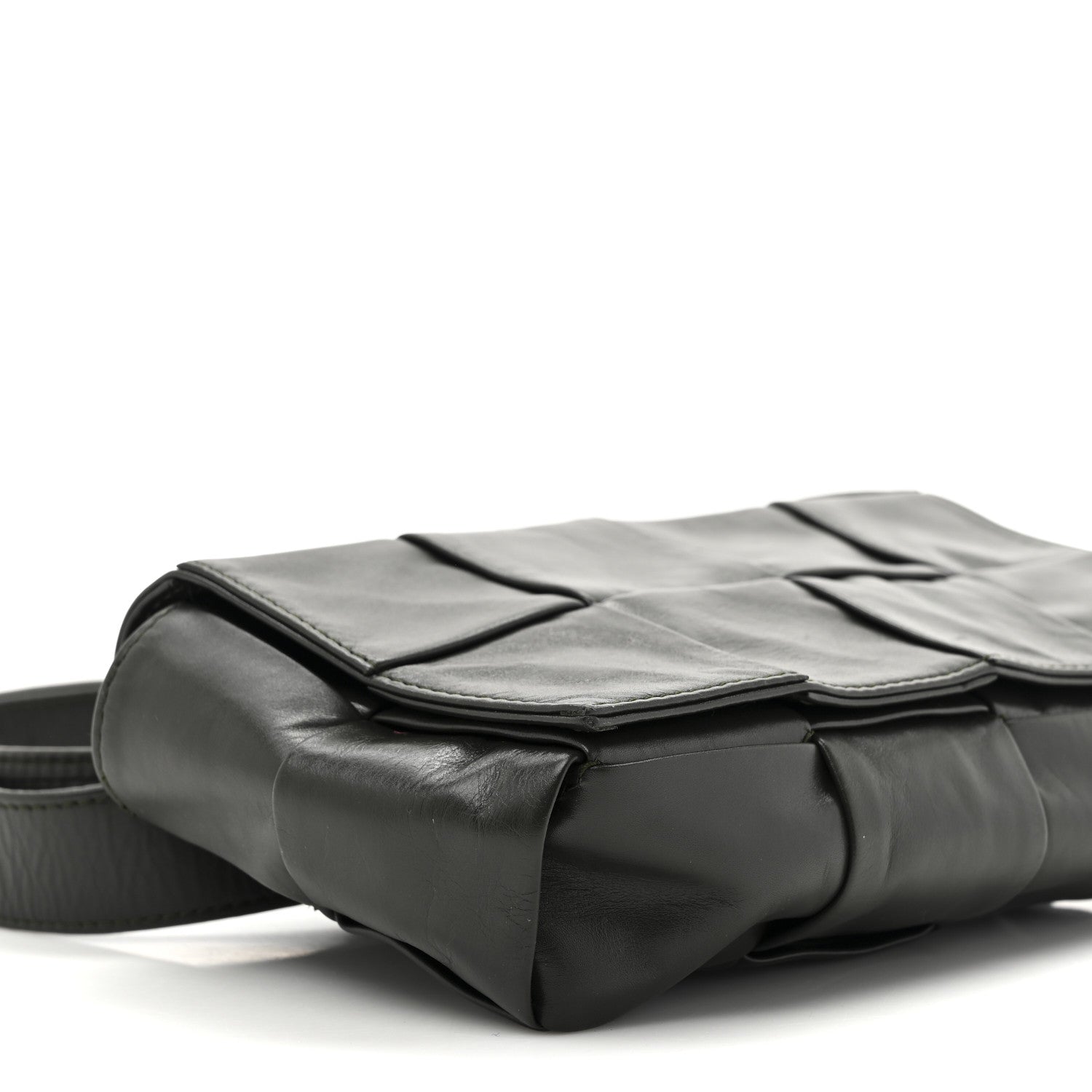 Bottega Veneta Paper Calfskin Intrecciato Cassette Belt Bag Raintree 10 of 10