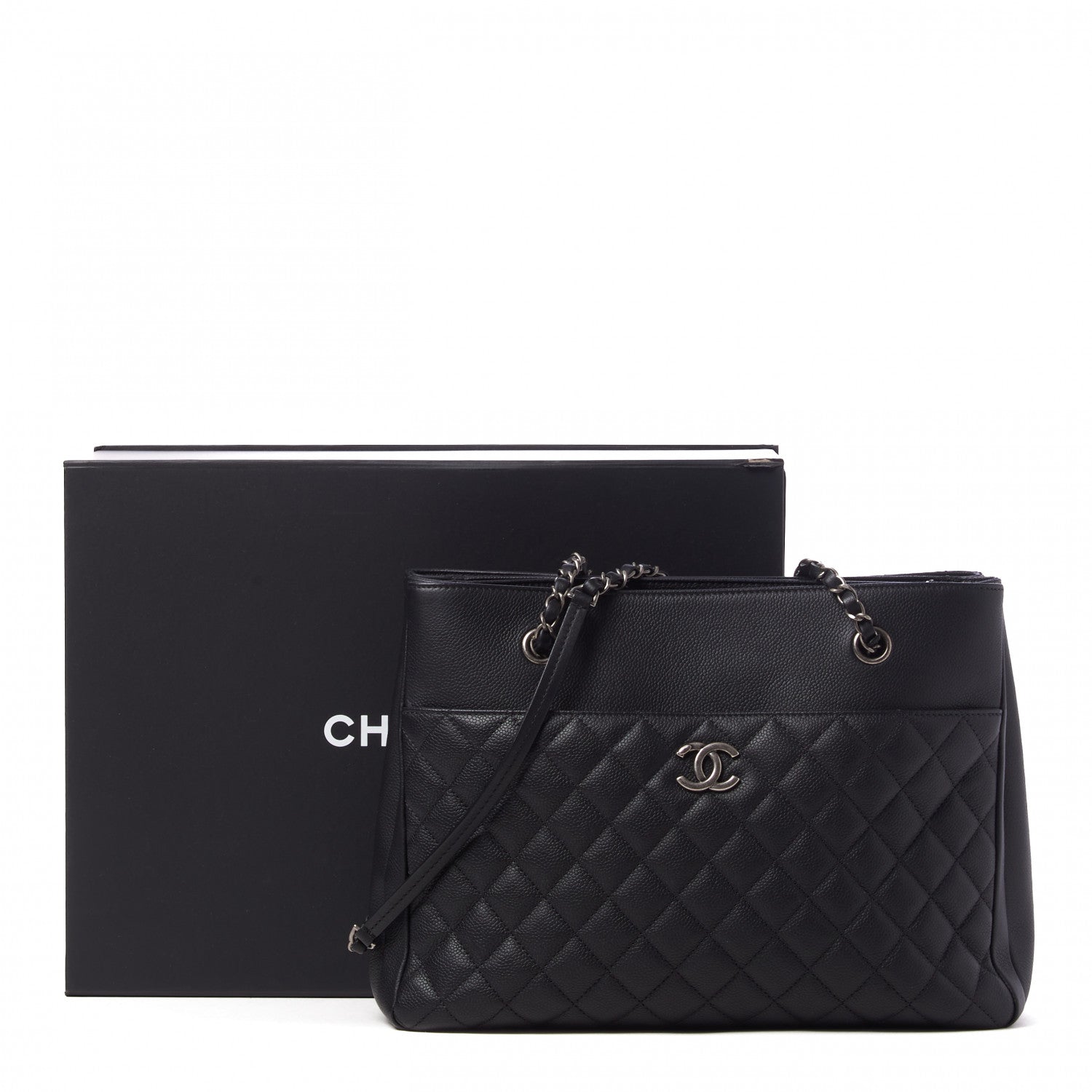 Chanel Caviar Quilted Urban Companion Shopping Tote Black 10 of 10