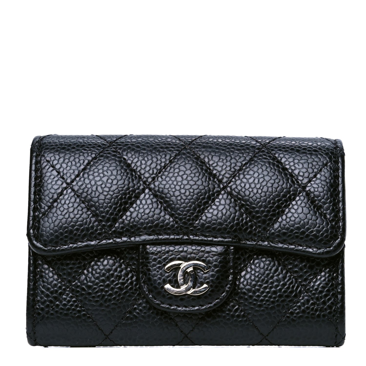 Chanel Caviar Quilted Flap Card Holder Black 1 of 4