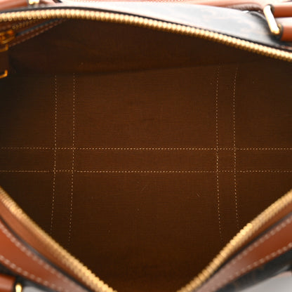 Celine Triomphe Canvas Calfskin Boston Bag Tan 5 of 9