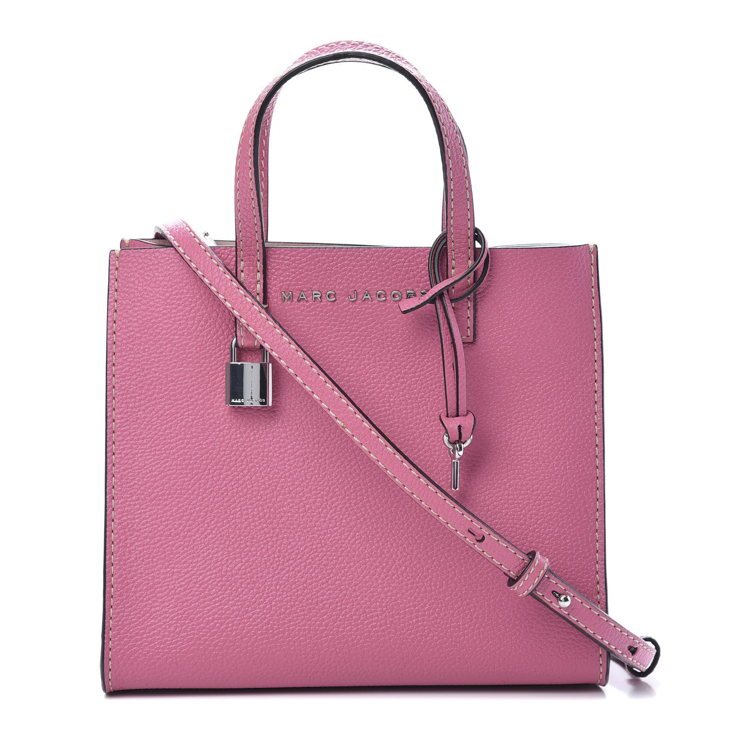 Marc Jacobs Grained Calfskin Mini Grind Tote Pink 1 of 11